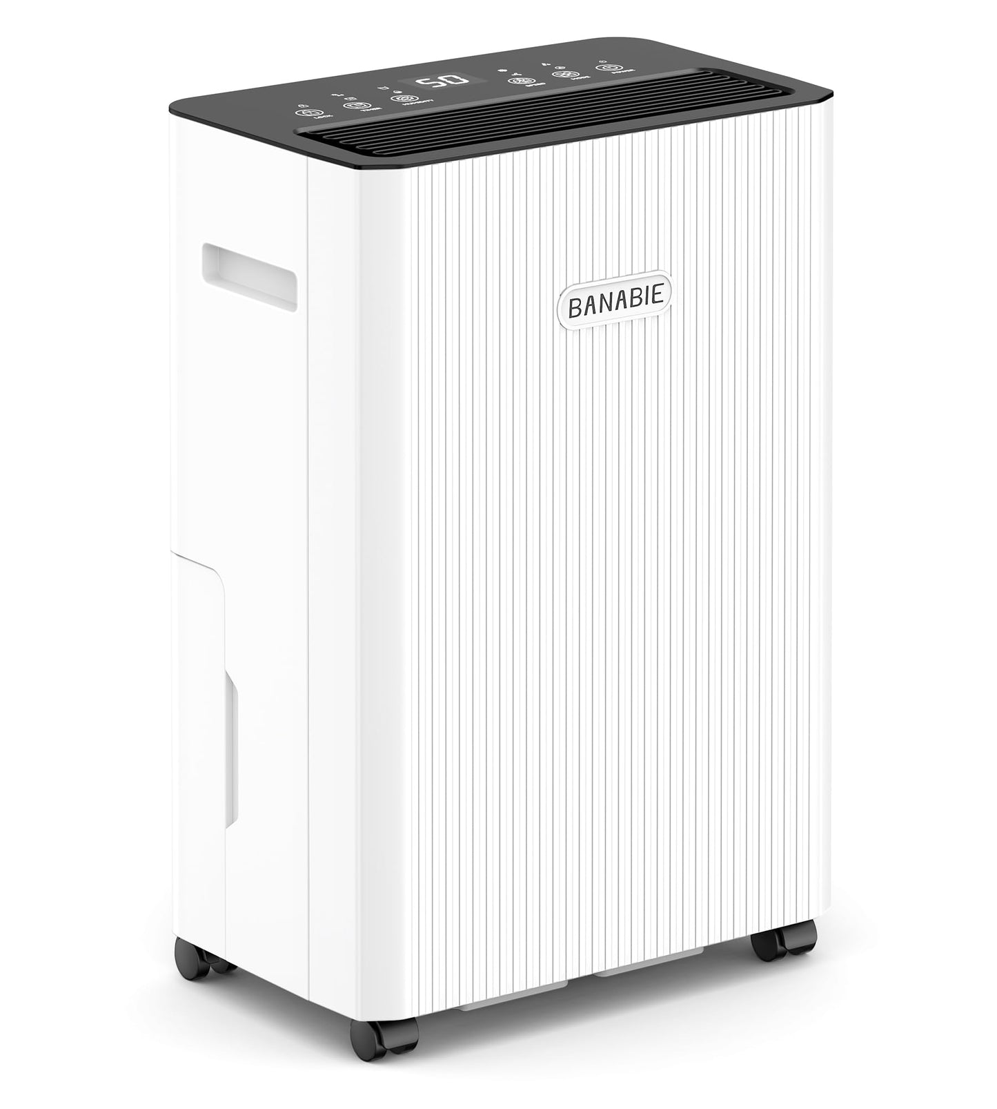 BANABIE 2500 Sq.Ft Dehumidifier for Basement, 32 Pint Dehumidifiers for Home with Drain Hose, Ultra Quiet 32dB, Smart Humidity Control, 24H Timer, Energy Efficient, Portable for Bedroom, Bathroom, RV