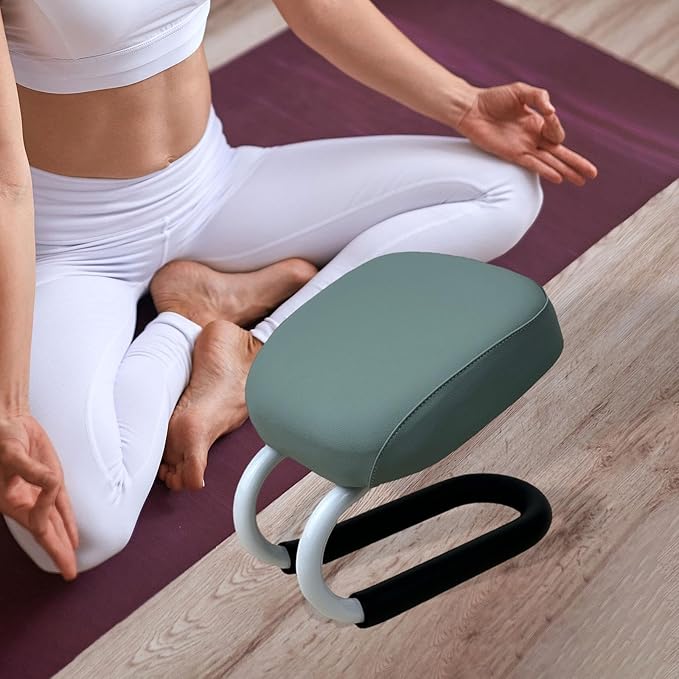 Kneeling Meditation Stool,Prayer Stool, Versatile with Anti Slip Lid, Comfortable Kneeling Bench Seat for Home Adults Prayer, Blue