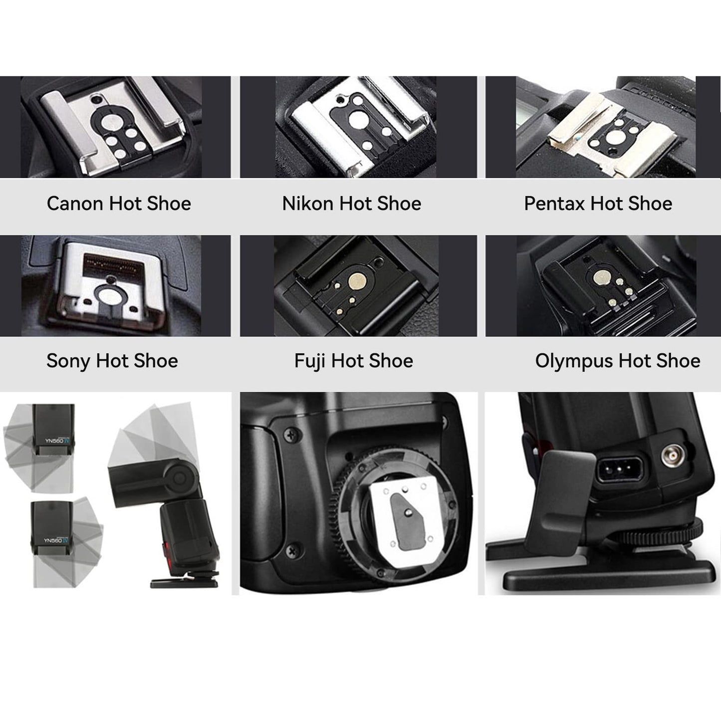 Yongnuo Yn560 Iv Wireless Flash Speedlite, Master + Slave Flash + Built-In Trigger System, For Canon Nikon Pentax Olympus Fujifi