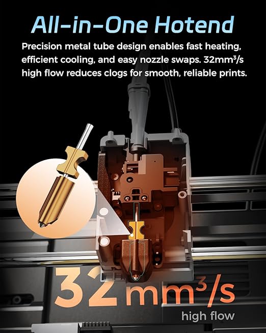 FLASHFORGE AD5X 0.4mm Nozzle, High Flow 32mm³/s Hotend Kit, High-Speed 3D Printer Part