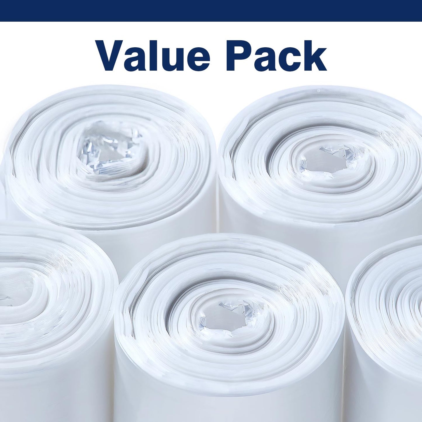 Plastiguide Clear Trash Can Liners, 10-15 Gallon, 24'' x 33'', Wholesale 1000 Count, High Density Garbage Bags for Bathroom, Office, Commercial and Industrial Use