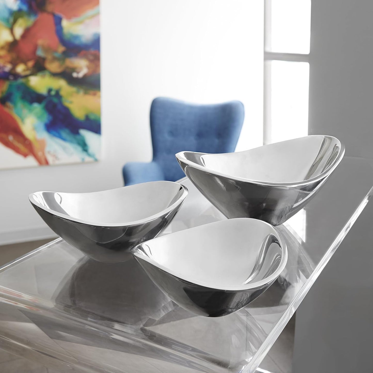 Nambé Butterfly Bowl 11-Inch, Sculptural Serveware with Elongated Wing-Like Curves – Stylish Decorative Dining & Entertaining Dish, Durable Temperature-Retaining Metal Alloy for Everyday Table Use