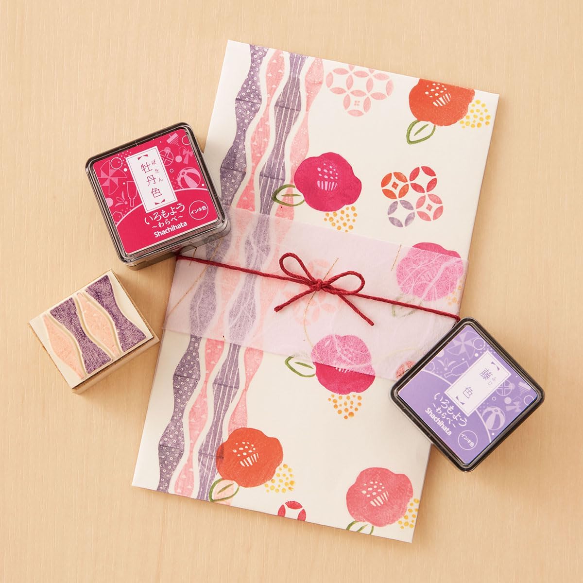IROMOYO WARABE Stamp PAD, Small Traditional Japanese Ink Colour, Oil-Based Ink pad - Warm Yellow