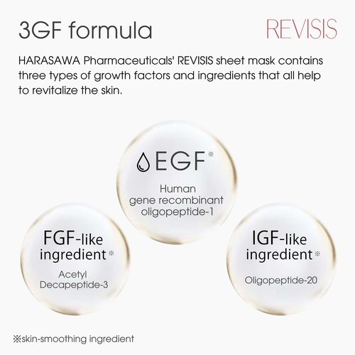 REVISIS Moist Facial Pack (10sheets) collagen, hyaluronic acid, placenta extract and cherry blossom extract, Made in Japan