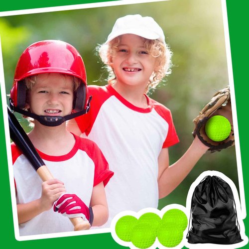 Deekin 24 PCS Pitching Machine Softballs, Dimpled Softballs, Practice Foam Sport Pitching Machine Game Ball for Indoor Outdoor Practice, 2 Dozen(12 Inch,Green)