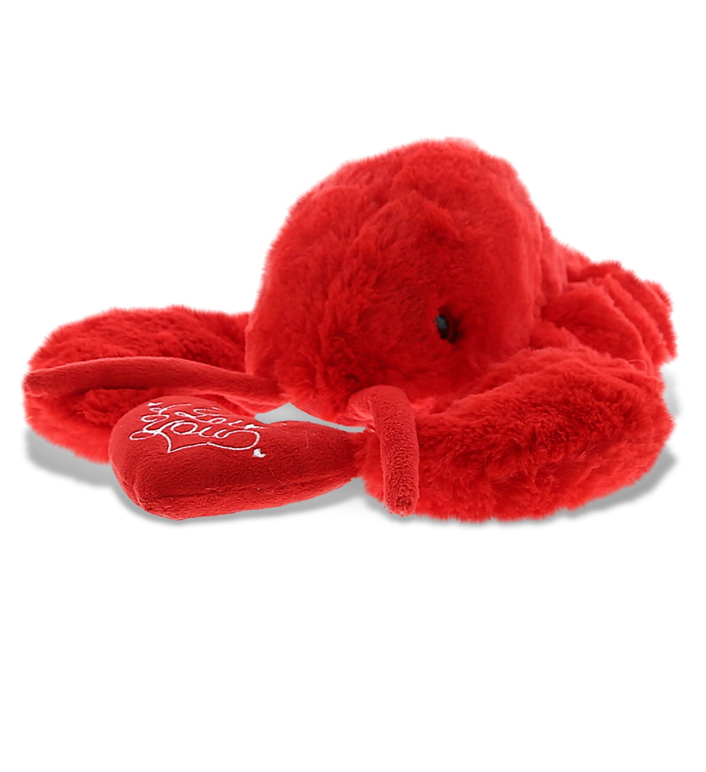 DolliBu I Love You Valentine Plush Elegant Red Lobster - Cute Stuffed Animal with Red Heart and Name Personalization Gift for Valentines Day, Birthday, Anniversary, Romantic Date - 14 Inches