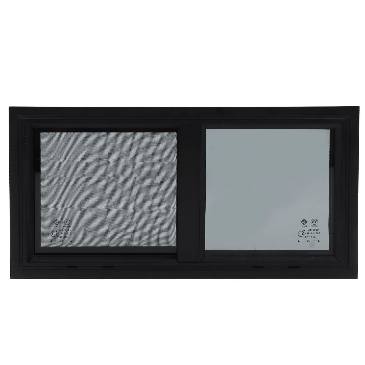 Sliding Window Tinted Tempered Glass Window 550x260mm Bend Resistant Unbreakable Engineering Vehicle