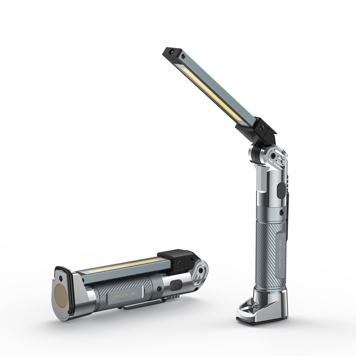 HOTLIGH Magnetic Work Light - 4000mAh Rechargeable Work Light with Hook Design, 1200 Lumens Mechanic Light, 3 Lighting Modes Magnetic Flashlight for Repairing、Emergency
