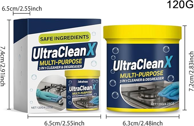 Powder Cleanser - Toilet Cleaning Powder, Powered Cooker Degreaser, Multi- Stain Remover, Fast Acting Foam Formula, Premium Household Cleaner, Bathroom Kitchen Use for Sink Bowl Floor