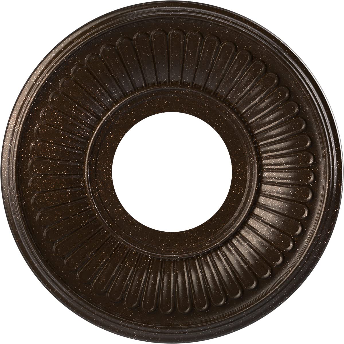 Ekena Millwork Cmp10Beamb Berkshire Thermoformed Pvc Ceiling Medallion (Fits Canopies Up To 4 1/2), 10Od X 3 1/2Id X 3/4P, Textu