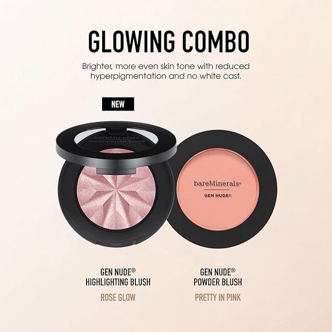 bareMinerals Gen Nude Highlighting Blush, Rose Glow