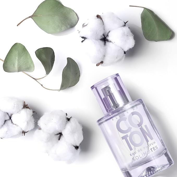 Solinotes Cotton Flower Perfume for Women & Men, 1.7 Fl Oz/ 50 ML Eau De Parfum, Delicate Floral and Soothing Scent with Premium Ingredients - Clean Perfume, Cruelty Free, Vegan, Made in France