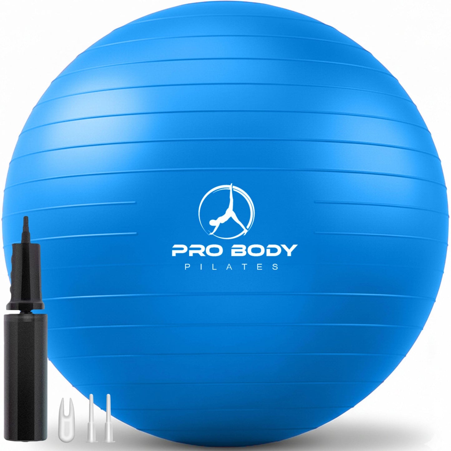 ProBody Pilates Exercise Ball - Multiple Sizes Gym Grade Balance Ball for Fitness, Workout, Pregnancy & Physical Therapy, Stability Yoga Ball Chair (Blue, 45 cm)