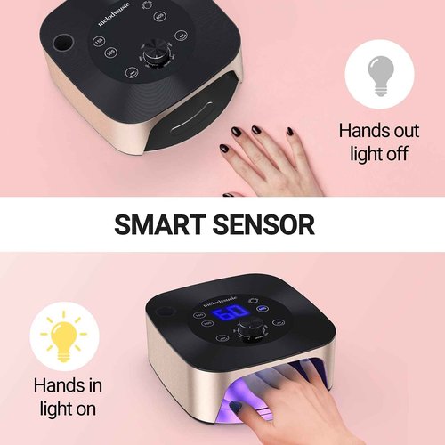 MelodySusie Multifunctional 2-in-1 Desktop Nail Drill with Nail Lamp, XC320C 30000RPM Electric File with Smart Sensor for Manicure Shaping & Gel Removal, Ideal for Advanced Nail Artists & Home Use