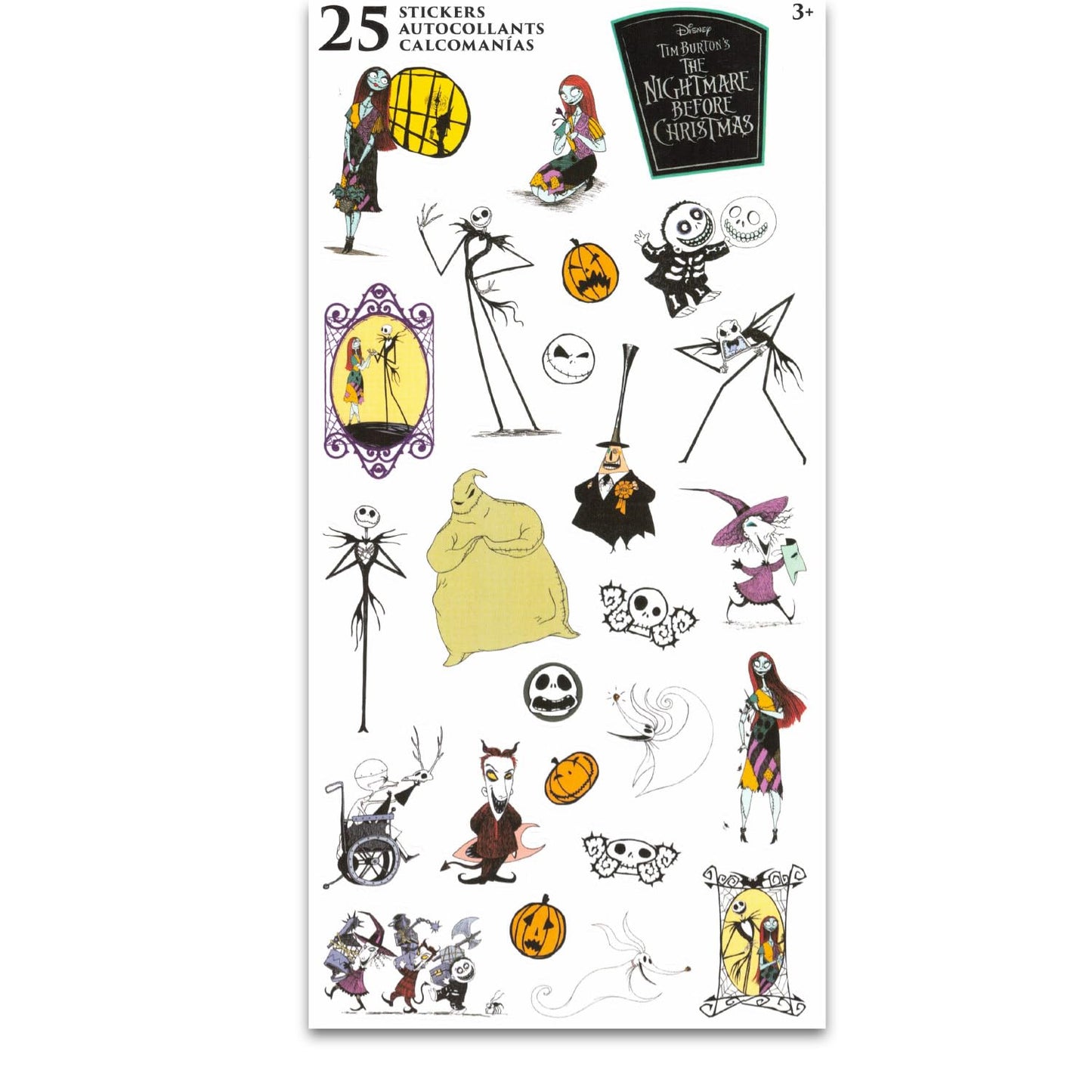Disney The Nightmare Before Christmas Musical Snow Globe for The Set - Bundle of Jack Skellington Musical Water Globe, Stickers, More | Disney Home Decorations
