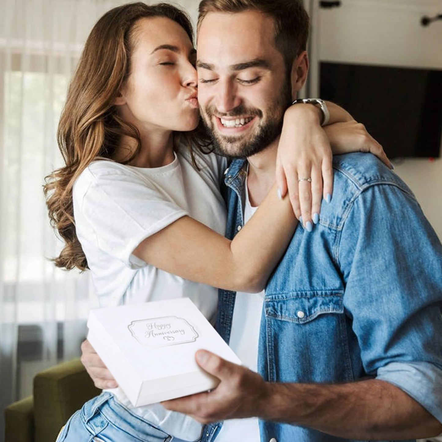 CEELGON 10 Year Wedding Anniversary Tin Gifts 10th Gifts Heart Jewelry Tray Engraved Aluminum Decorative Dish for Couple Him or Her