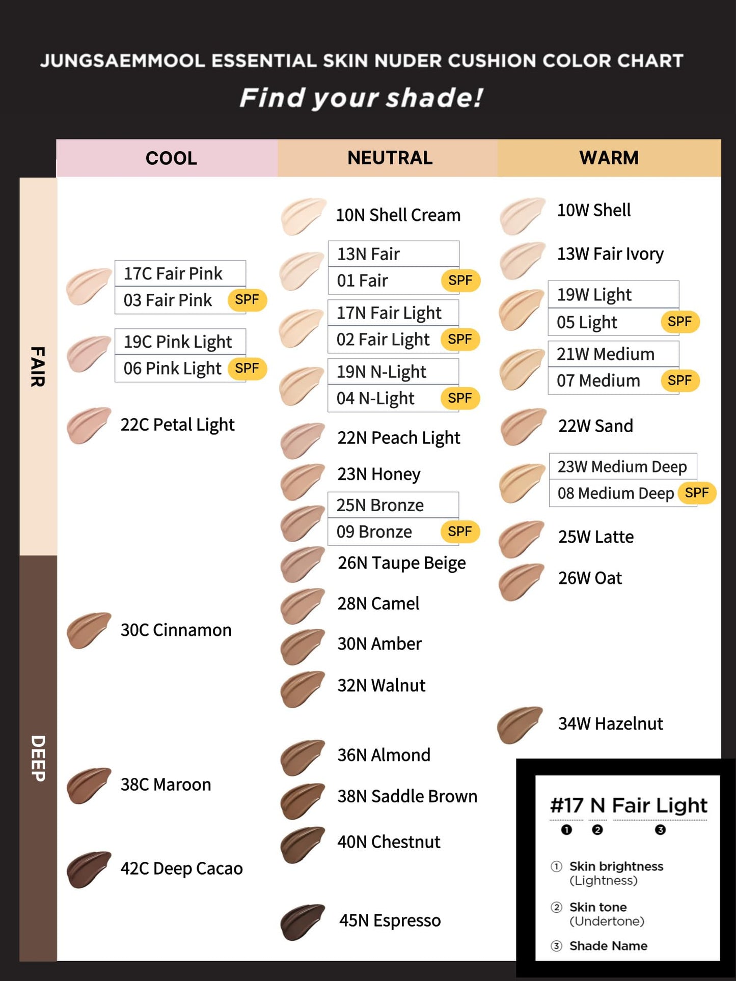 [JUNGSAEMMOOL OFFICIAL] Essential Skin Nuder Cushion (N Light) | Refill | Natural Finish | Buildable Coverage | Makeup Artist Br