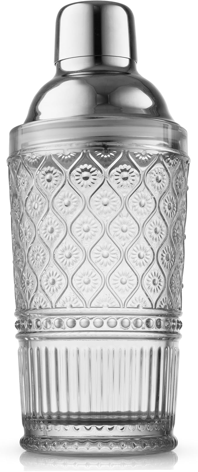 Godinger Cocktail Shaker, Martini Shaker, Glass Cocktail Shaker - 17oz, Claro Collection
