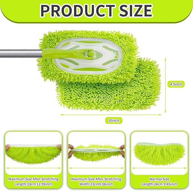 8 Pack Reusable Microfiber Mop Pads,Compatible with Swiffer Sweeper Mop, Replacement Dry Sweeping Cloths & Wet Mopping Cloths Sweeping for Surface/Hardwood Floor Cleaning