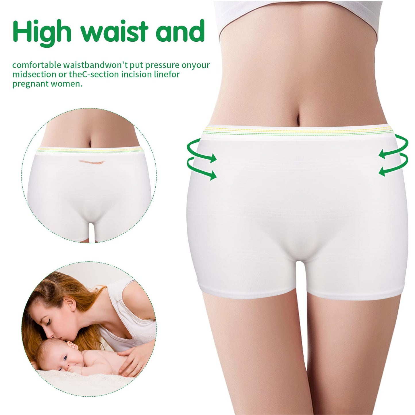 12 Pack Mesh Underwear Postpartum Must Have Hospital Provide Washable Breathable Undies for Delivery, Surgical,Traveling (S/M(12-38 in))
