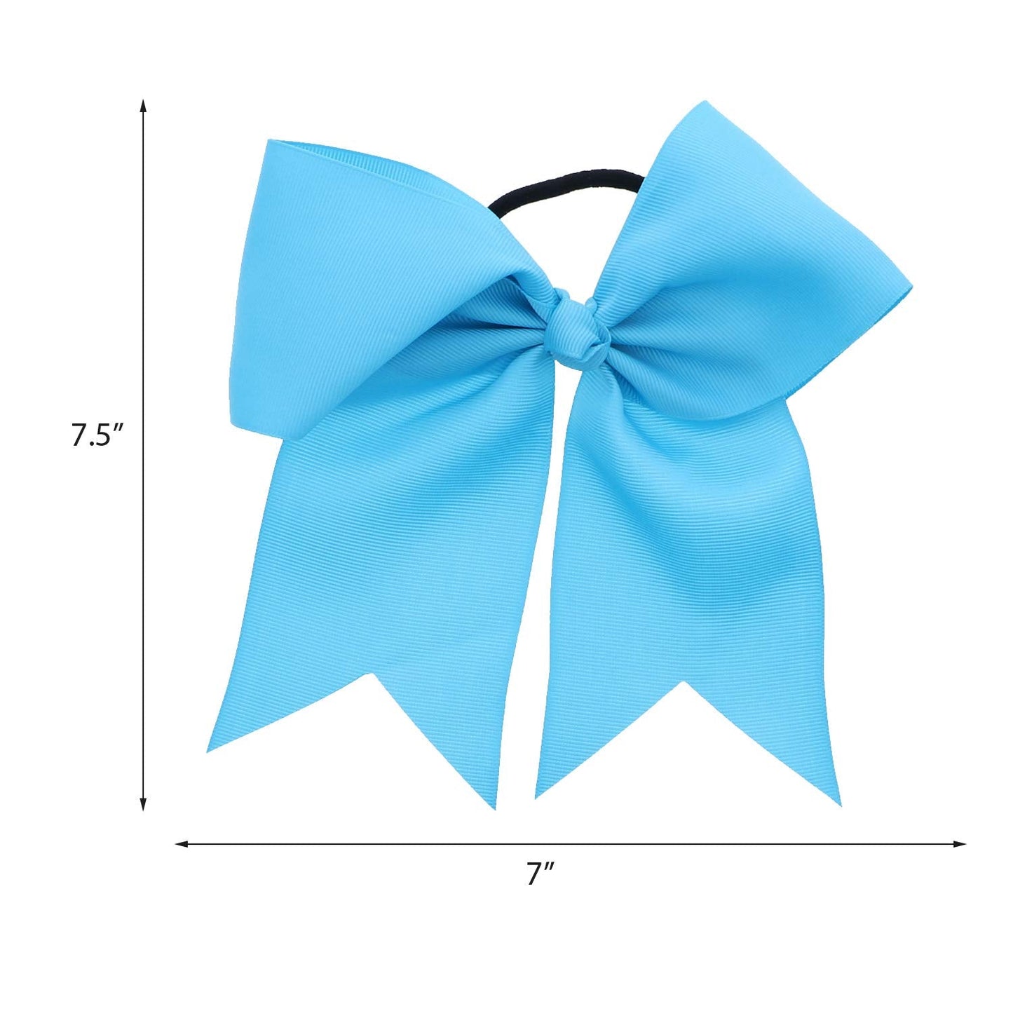 Light Blue Jumbo Bow Pony with Tails