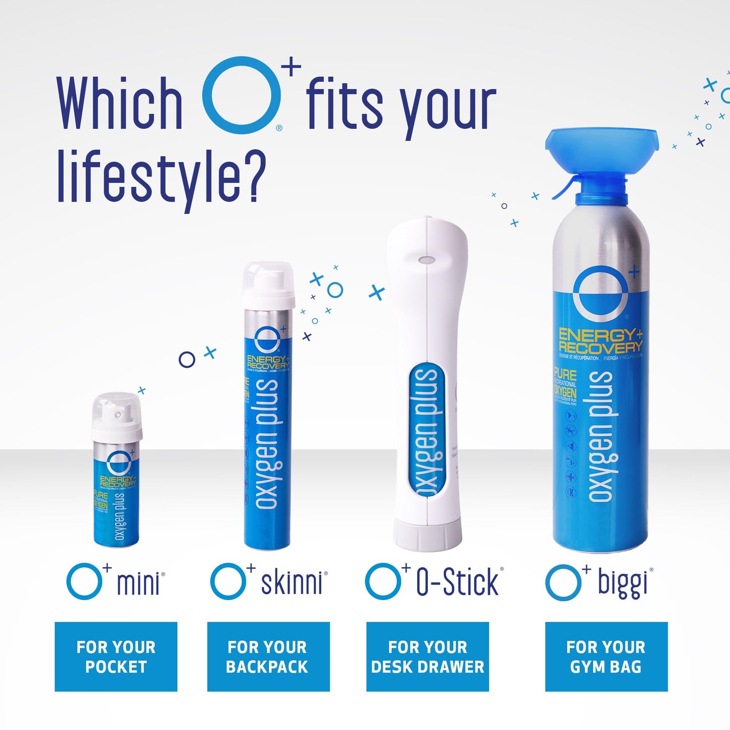 Oxygen Plus – O+ Mini 6 Pack | Portable Oxygen Can | Filled with 99.5% Pure O2 | Natural Wellness Supplement to Boost Energy & Recovery | 5+ Uses Per 1.55 Liter Cans
