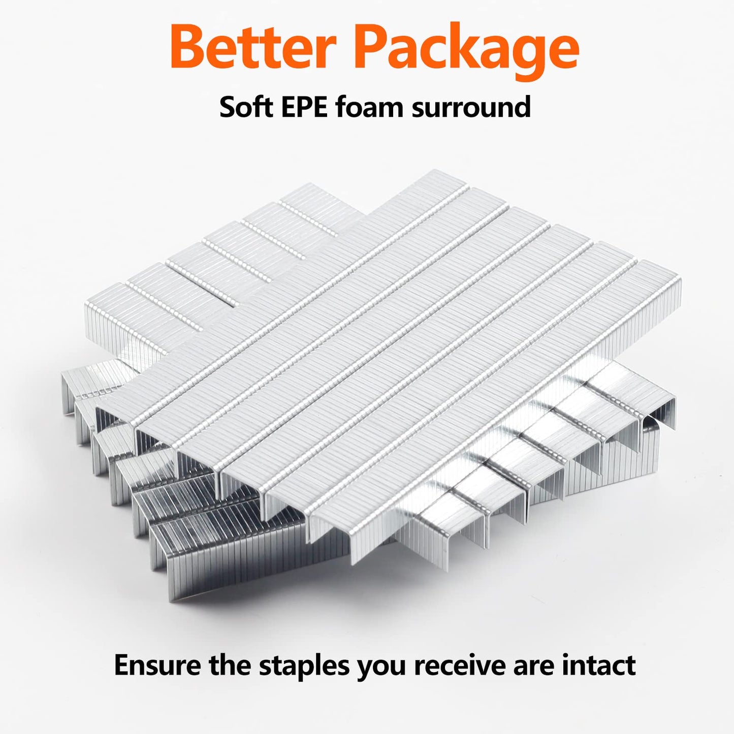 SITLDY Heavy Duty T50 Staples 1300-Count 3 Sizes Includes: 5/16"-500, 3/8"-500, 1/2"-300, Galvanized Assorted Size Project Pack