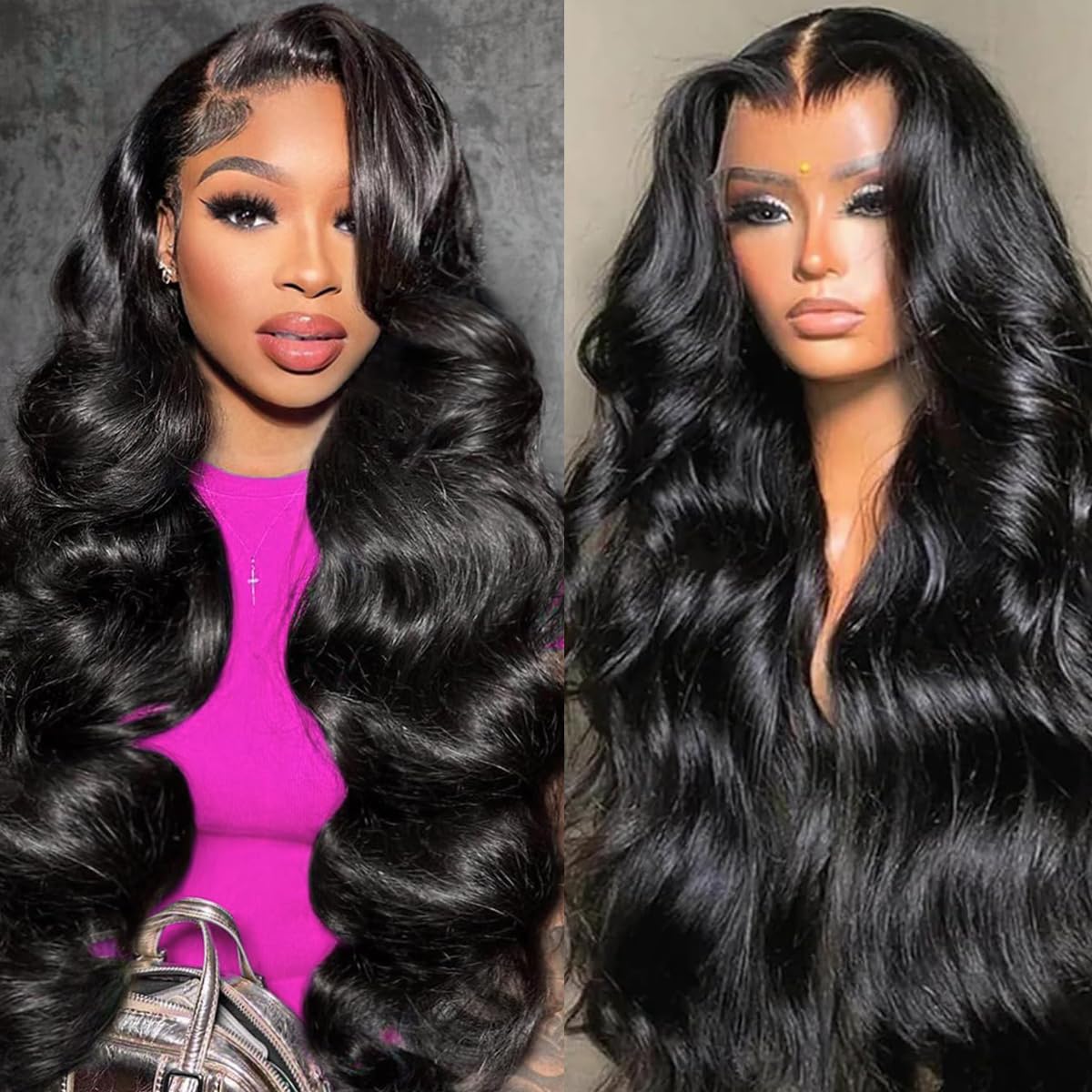 18 Inch Body Wave Lace Front Wigs Human Hair 13x6 Lace Front Wigs Human Hair 200 Density HD Lace Front Wigs Pre Plucked Glueless