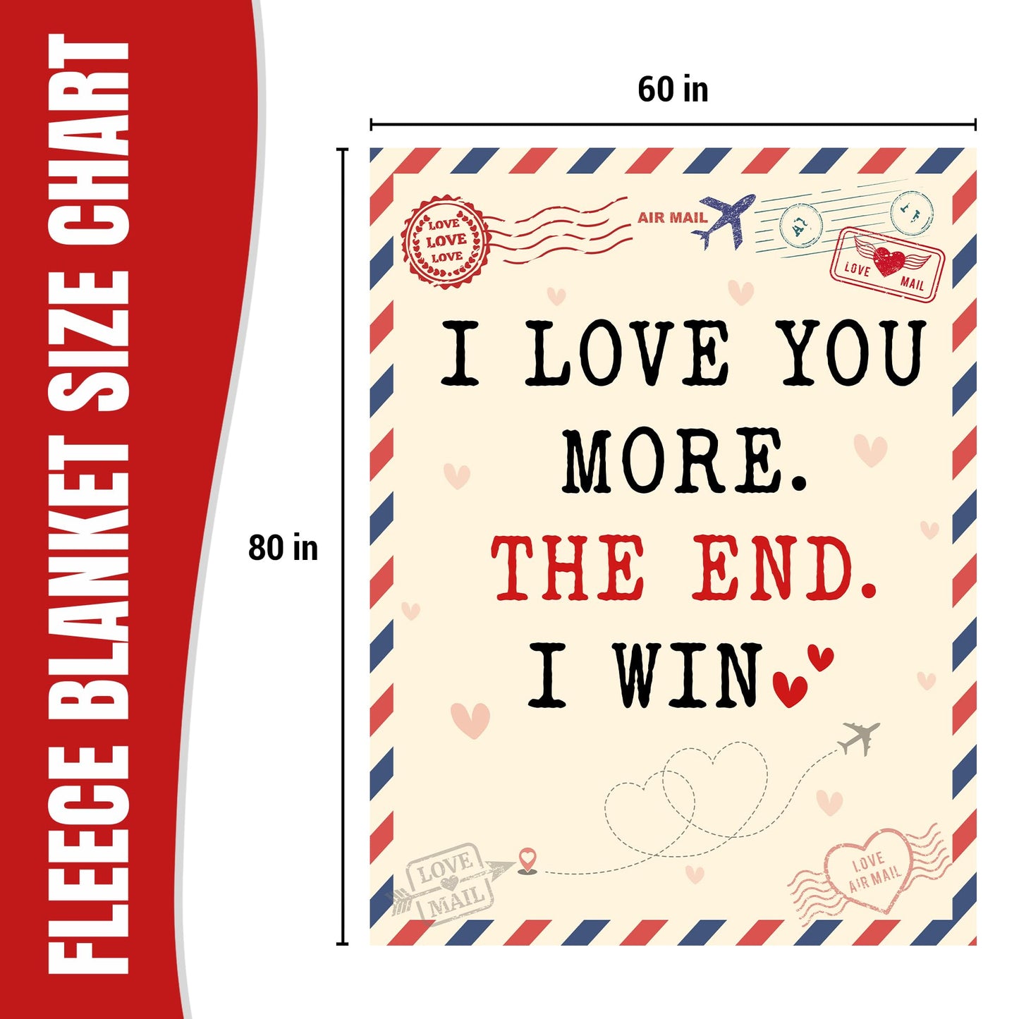WRAPIX Anniversary Wedding Gifts for Women - I Love You More Soft Fleece Throw Blanket 60x80 in - Birthday Gifts for Girlfriend Boyfriend Him Her, Wife Husband Gift Ideas, Couple Blanket