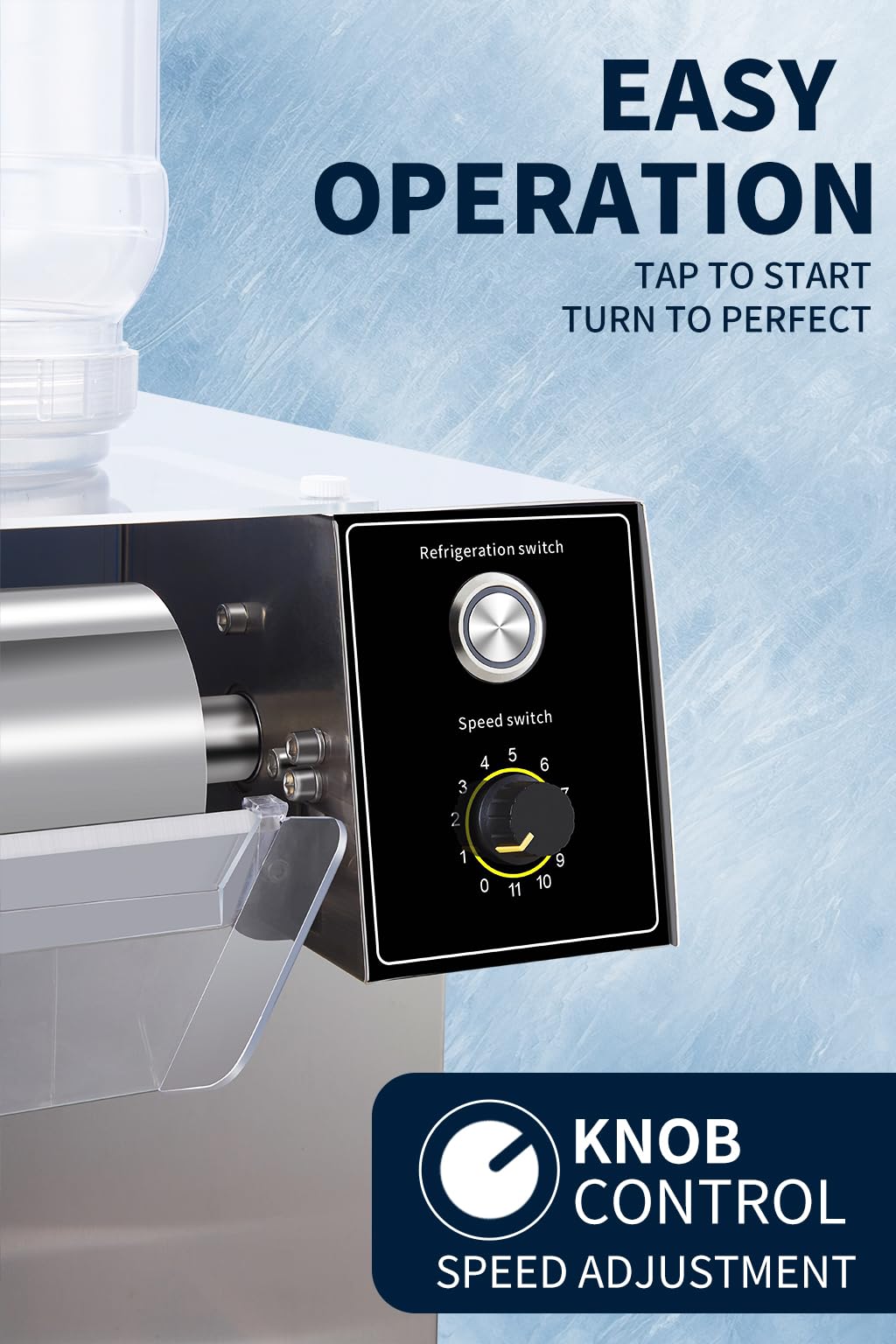 THXSUN Snowflake Ice Machine, THXSUN 360W Commercial Shaved Ice Maker, 140lbs/24H Rapid Cooling Snowflake Ice Machine, Food-Grade Stainless Steel Snow Ice Maker for Restaurant, Café, Bar, Party
