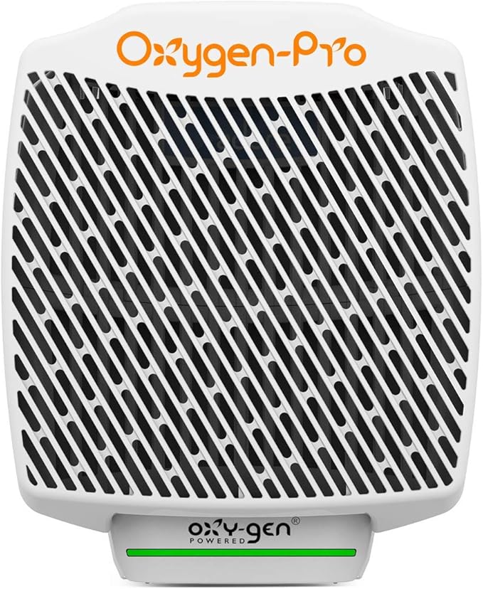 Oxygen-Pro - Fragrance Dispenser, Commercial Air Freshener and Deodorizer, Wall Mounted, Battery Operated Automatic Dispenser, Odor Eliminator and Fragrancing System (1 Pack)