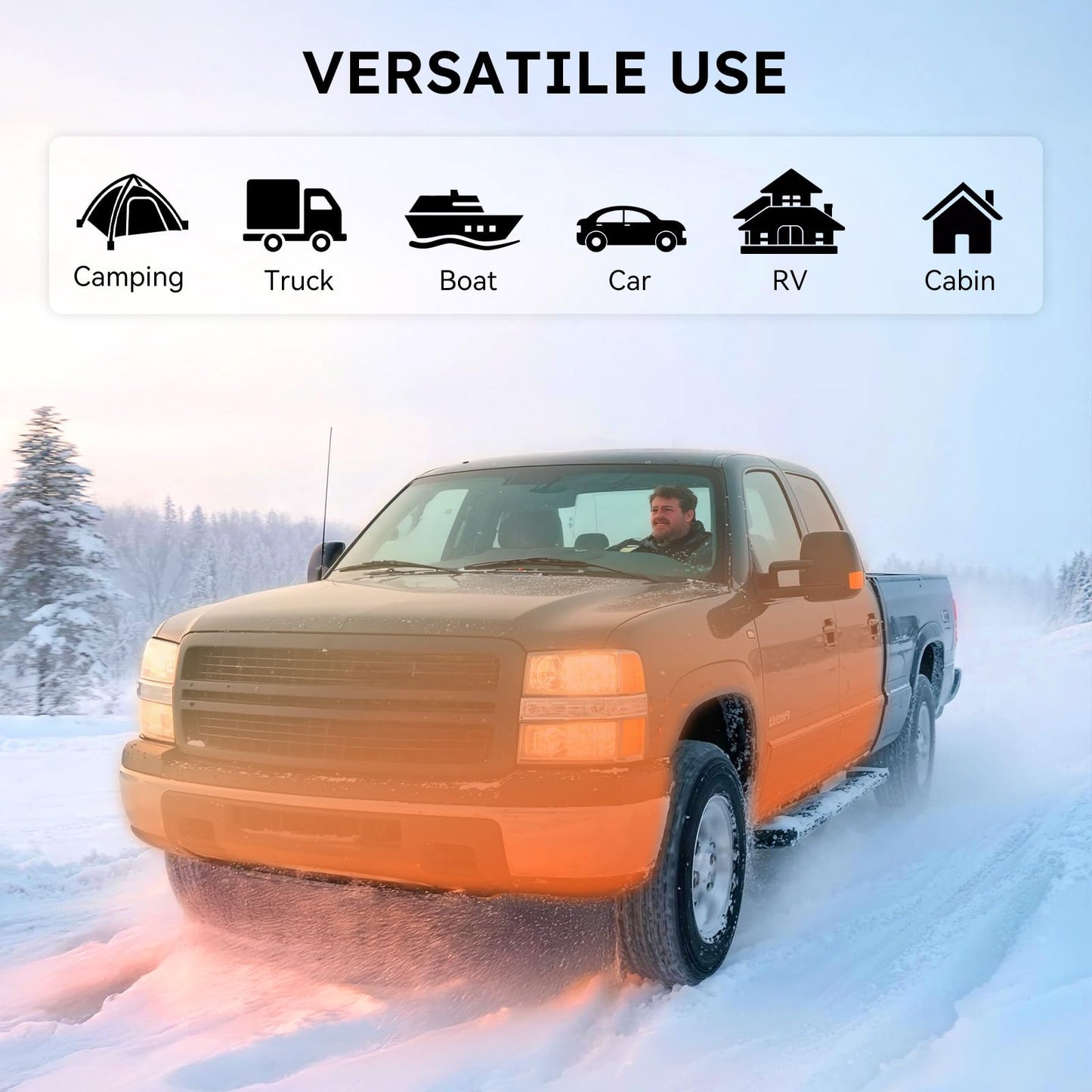 Diesel Heater 12V 8KW with 1.32 Gal Fuel Tank and Remote Control, All in One Air Heater for RV, Truck, Boat, Camper, Car (Orange)