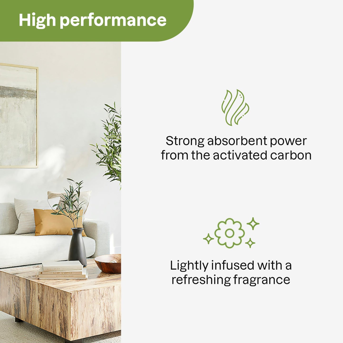 Attitude Bio Absorbant Air Purifier With Activated Carbon, Plant- And Mineral-Based, Absorbs Odors, Vegan, Mint, 8 Ounces