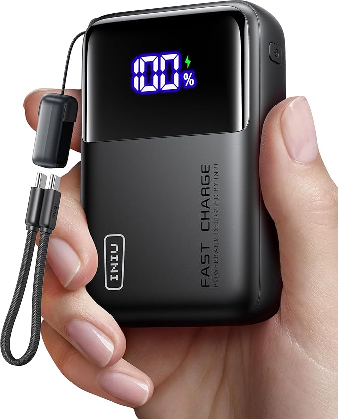INIU Power Bank, 20000mAh 65W Ultra Compact USB C Laptop Portable Charger, PD QC Fast Charging 3-Output External Battery P...
