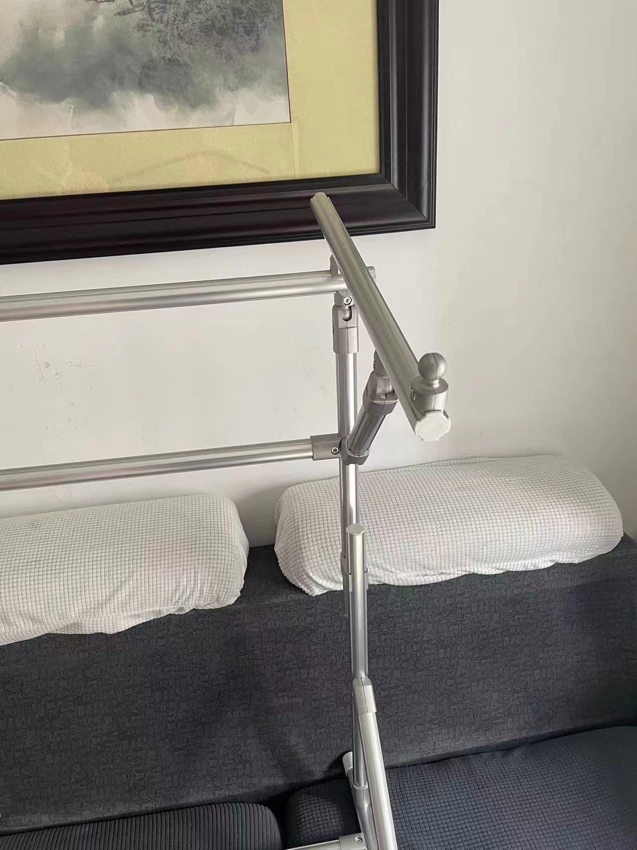 Embroidery Frame,,Embroidery Stand Cross Embroidery Frame Embroidery Auxiliary Tool Adjustable Floor Stand Lean Tube Suitable for Craftsmanship and Sewing, 39.37*28.34*20.47in, Silver