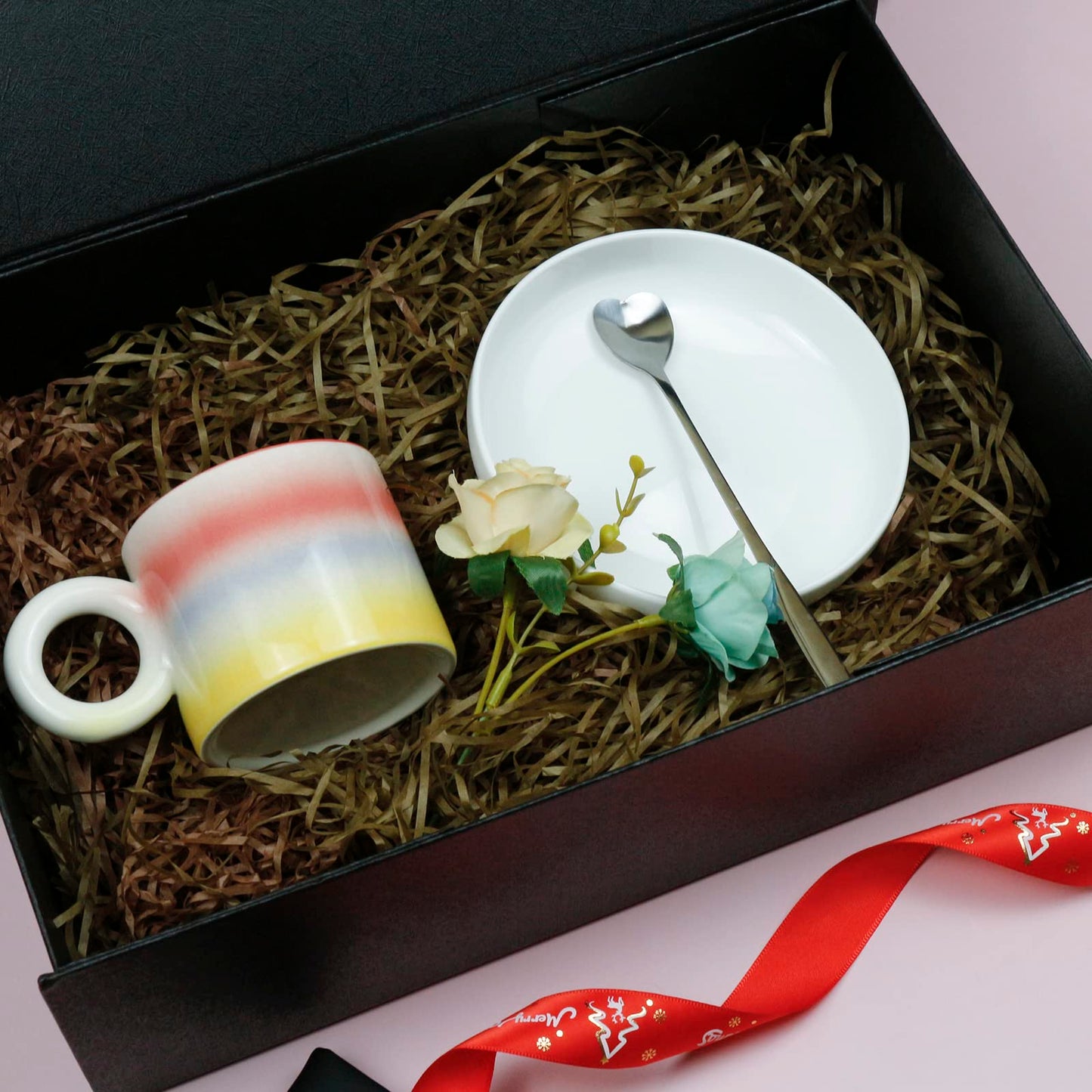 YINUOYOUJIA 5 Pack Large Black Gift Box with Lid,14"x9"x4.5" Magnetic Gift Boxes with Ribbon,Cards and Envelopes for Presents,Great for Wedding,Birthdays,Crafting,Gift Packaging.