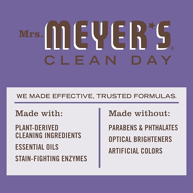 MRS. MEYER'S CLEAN DAY Liquid Laundry Detergent, Biodegradable Formula Infused with Essential Oils, Compassion Flower, 64 oz (64 Loads) (Pack of 4)