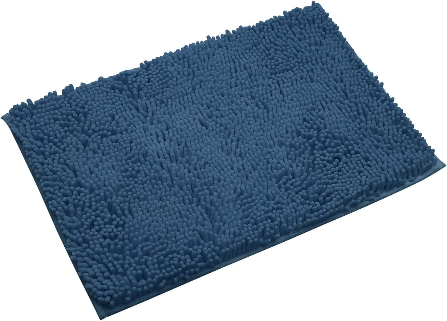 Non-Slip Bath Rug,Extra Soft Microfiber Bedroom Shag Carpet with Anti-Slip Backing,Water/Dust Absorbent Fast Dry Shower Mat,Sound Insulated Stairs Pad,Machine Washable (NavyBlue,17 x 27 Inches)