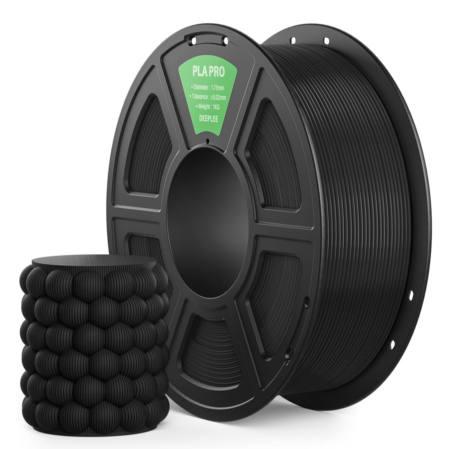 DEEPLEE PLA PRO Filament 1.75mm, Stronger Toughness 3D Printer Filament, PLA Filament Dimensional Accuracy +/- 0.02 mm, Neatly W