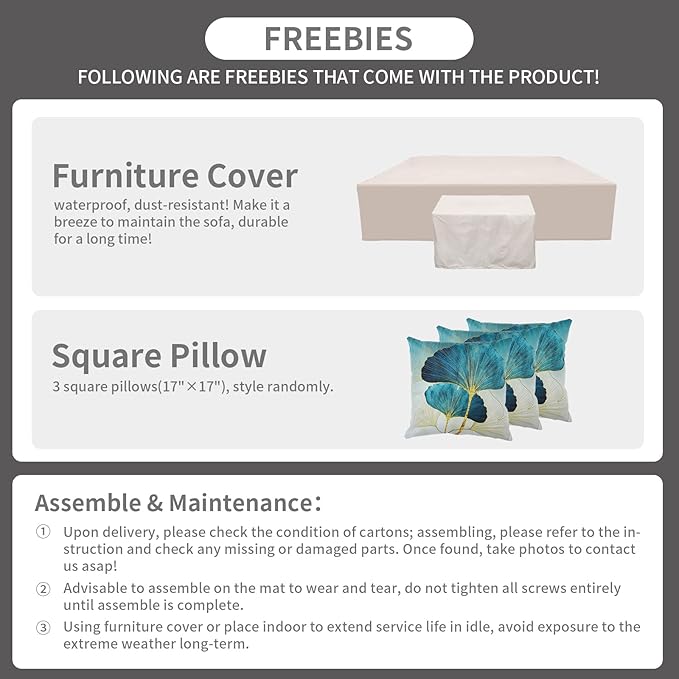 Outdoor Sectional Patio Furniture 45 In Fire Pit 9-Piece Patio Sectional Outdoor Furniture 60000 BTU Steel Propane Fire Pit Table Glass Wind Guard No-Slip 5" Cushions Waterproof Covers, Peacock Blue