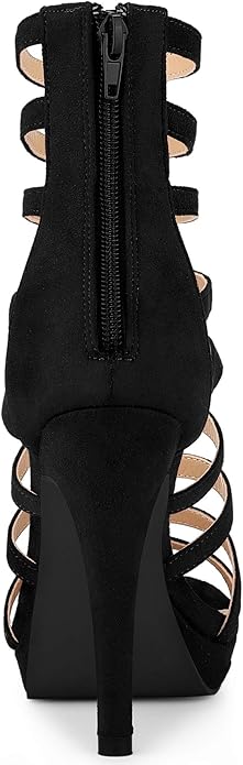 Allegra K Women's Stiletto Platform Heels Strappy Gladiator Heel Sandals