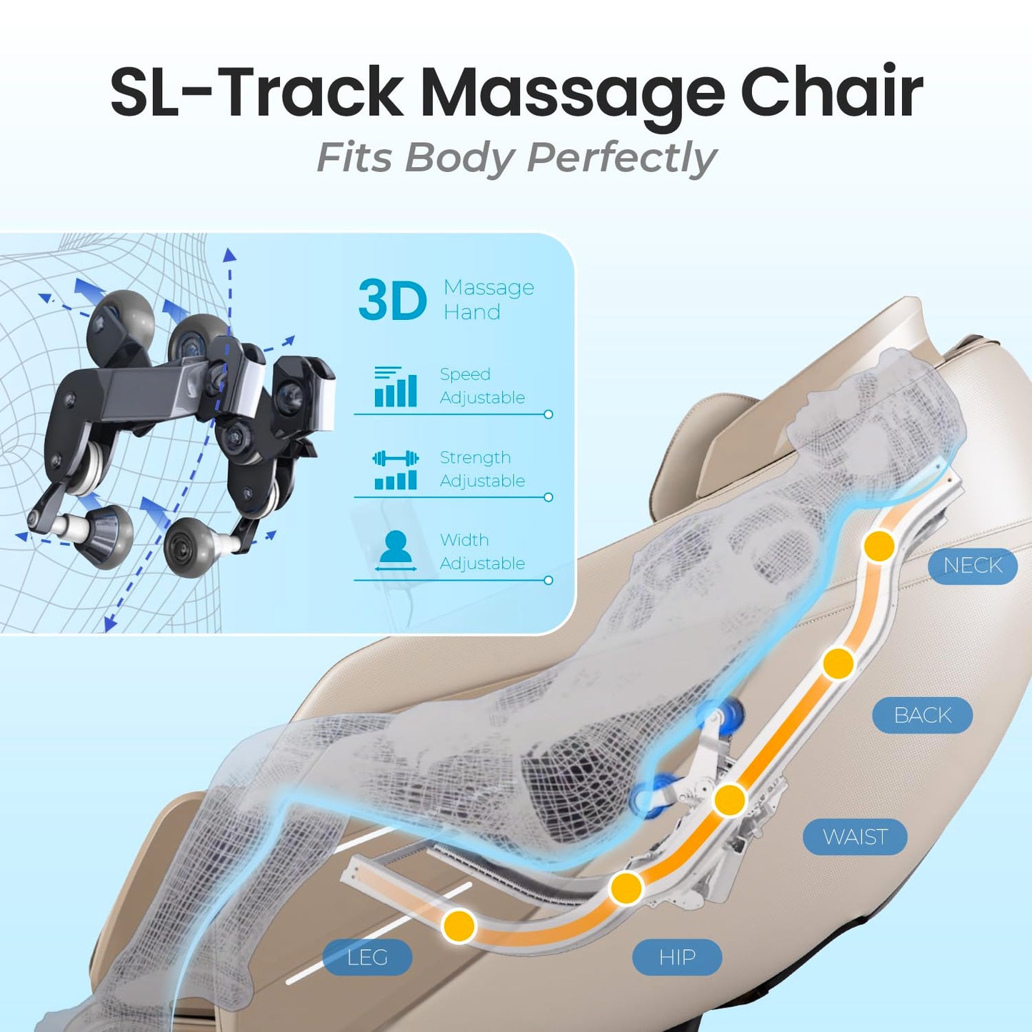 Osaki OS-3D Champ II | Brown Full Body Massage Chair | 3D SL-Track Massage | Zero Gravity | Lumbar Heating | Touchscreen Controller | Auto Body Scan | Bluetooth Speaker