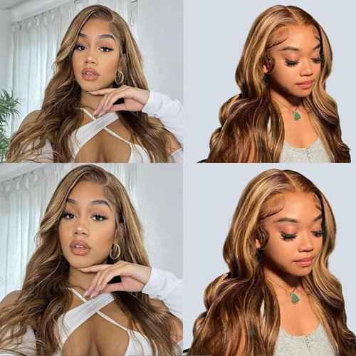 Fabimiya Water Wave P4/27 Human Hair Bundles 16 18 20 Inch Unprocessed Brazilian Virgin Hair Bundles P4/27 Human Hair Quick 11A Weave Hair Extension