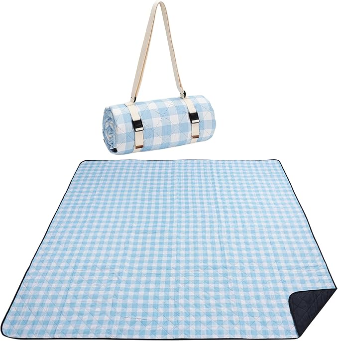 WILLOW WEAVE Picnic Blanket, 80''x80'' Waterproof Outdoor Blankets, Picnic Mat Washable for Beach, Picnic Blankets for Cam...