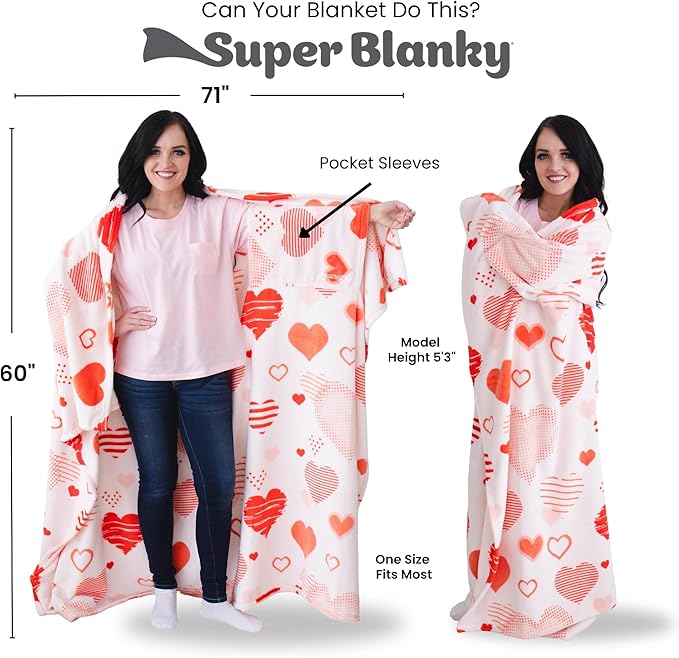 Wearable Blankets for Women, Adult Wearable Blanket Men, Valentine's Day Gifts for Her, Wife Birthday Gift Ideas