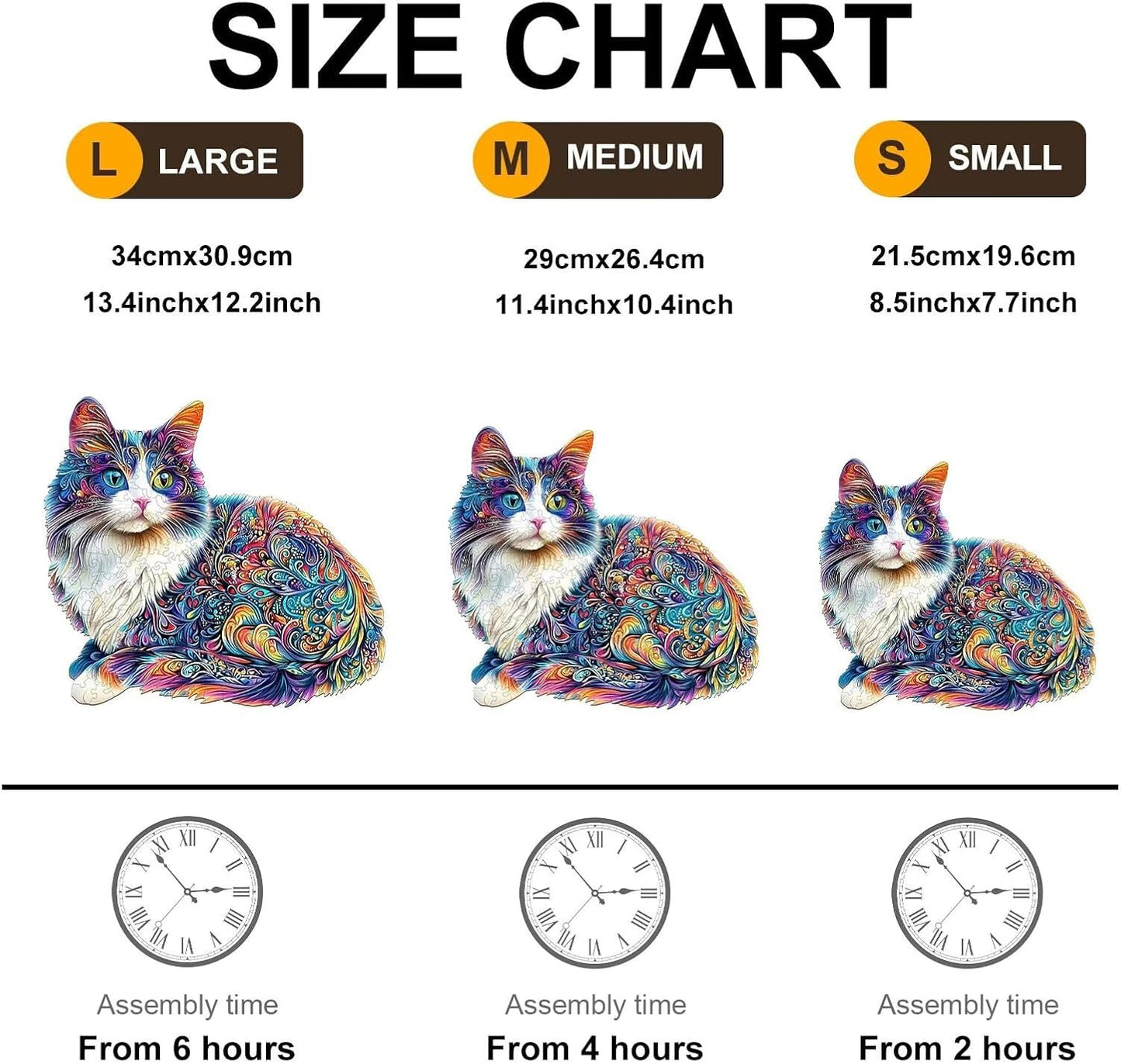 Lazy Cute Cat Adults Gifts Wooden 240 Pieces 13.4 * 12.2in