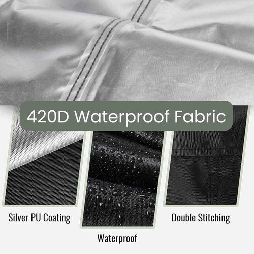 Joymo Golf Cart Cover 6 Passenger，95"-156" Golf Club Rain Covers 4 Passenger，Waterproof EZ GO Golf Cart Accessories,Outdoor Club Car Seat Covers Winter Summer Protective Cover(144" L x 54" W x 76" H)