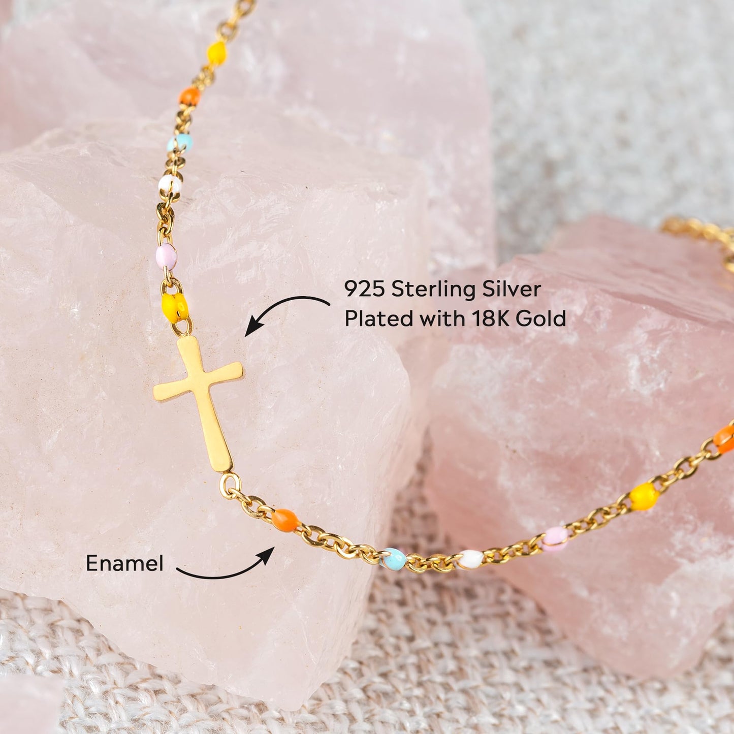 STORYJEWELLERY Gifts for Sister from Sisters, S925 Cross Bracelets, Unique Sister Birthday Gifts, Mothers Day Presents for Sisters