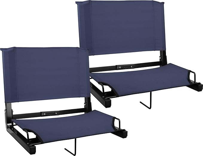 Sports Unlimited - Bleacher Chairs with Back and Cushion - Stadium Seats with Back Support Wide and Regular, Stadium Chair