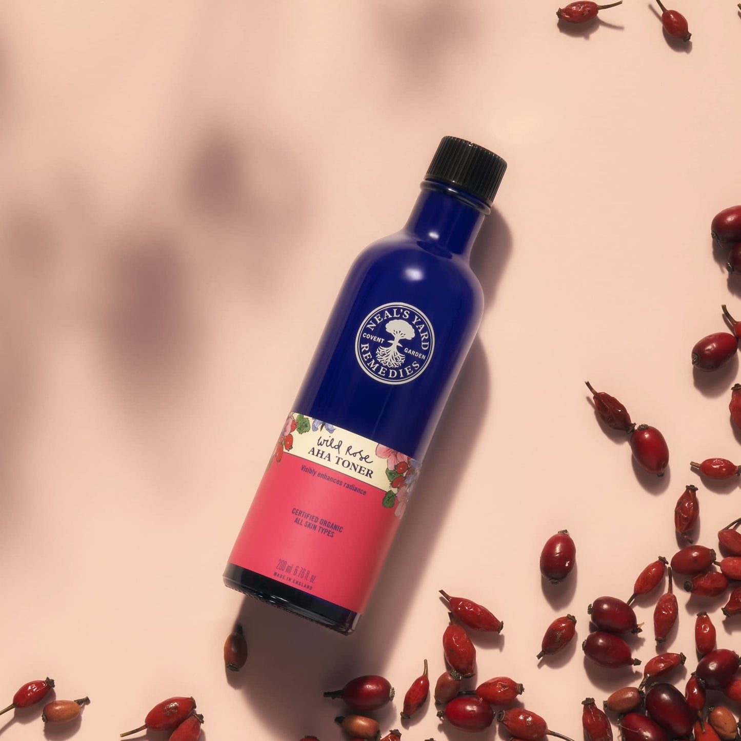 Neal's Yard Wild Rose AHA Toner, Hydrates, Renews & Refines, Gentle & Effective for Sensitive Skin, Vegan Approved & Cruelty-Fre